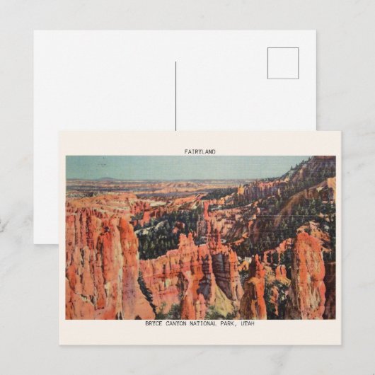 BRYCE CANYON NATIONAL PARK, FAIRYLAND GESCHENKEN BRIEFKAART (Voorkant / Achterkant)
