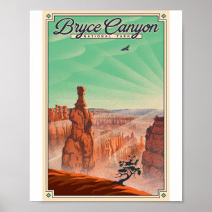 Bryce Canyon National Park Litho Kunstwerk Poster