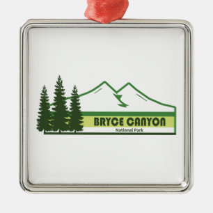 Bryce Canyon National Park met groene strepen Metalen Ornament
