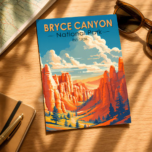 Bryce Canyon National Park Reis Kunst Vintage Briefkaart