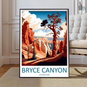 Bryce Canyon National Park Reisprint Muurkunst B Poster
