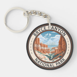 Bryce Canyon National Park Trail Illustratie Kunst Sleutelhanger