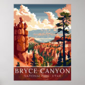 Bryce Canyon National Park Utah Desert Landscape Poster (Voorkant)