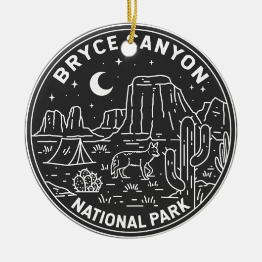 Bryce Canyon National Park Utah Monoline Keramisch Ornament (Voorkant)