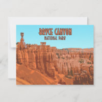 Bryce Canyon National Park Utah platte Kaart