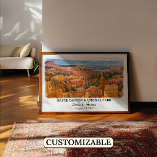 Bryce Canyon National Park Utah Poster, Aquarel Poster