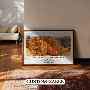 Bryce Canyon National Park Utah Poster, Aquarel Poster