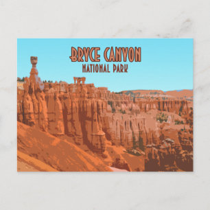 Bryce Canyon National Park Utah Vintage Briefkaart
