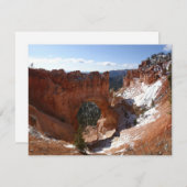 Bryce Canyon Natural Bridge Snowy Landscape Foto (Voorkant / Achterkant)
