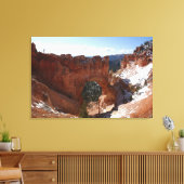 Bryce Canyon Natural Bridge Snowy Landscape Foto Canvas Afdruk (Insitu (Woonkamer))