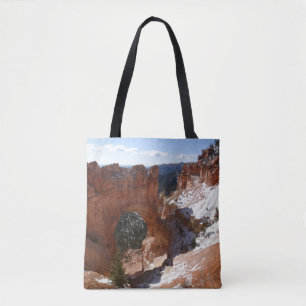 Bryce Canyon Natural Bridge Snowy Landscape Foto Draagtas