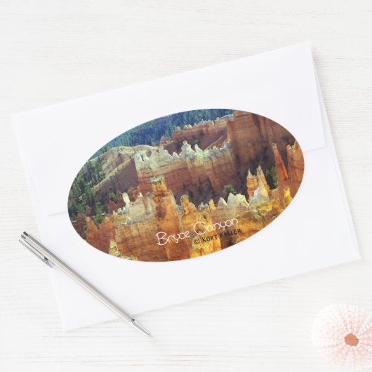 Bryce Canyon Ovale Sticker (Envelop)