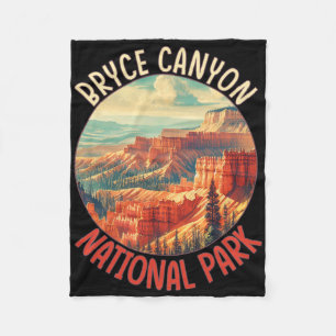 Bryce Canyon Us Staat-utah Vintage Natie Parks Ca Fleece Deken