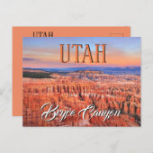 Bryce Canyon Utah Briefkaart (Voorkant / Achterkant)