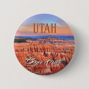 Bryce Canyon Utah round Ronde Button 5,7 Cm