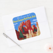 Bryce Canyon Vierkante Sticker (Envelop)