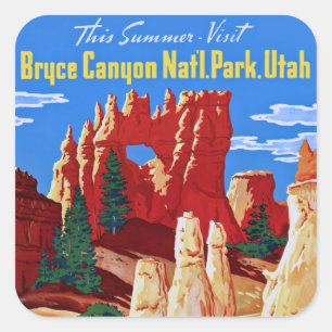 Bryce Canyon Vierkante Sticker