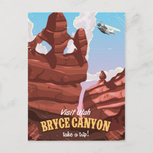 Bryce Canyon vintage-poster Briefkaart