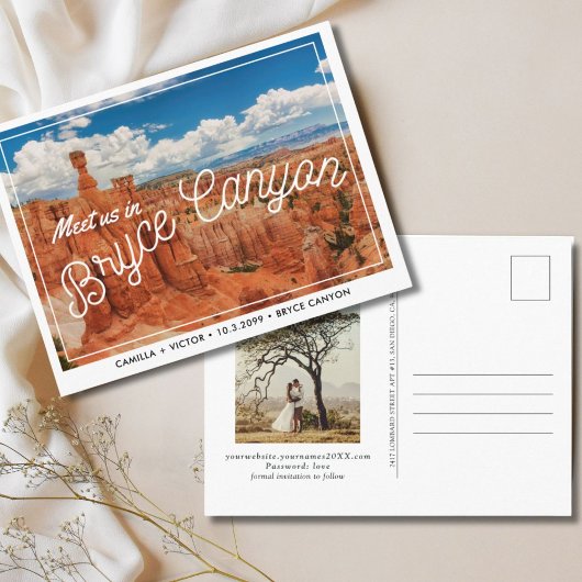 Bryce Canyon Wedding Enregistrer la date Carte pos