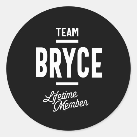 Bryce Personalized Name Birthday Gift Ronde Sticker (Voorkant)