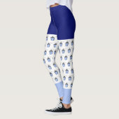 Bryn Mawr Light Blue Lantern Pattern Leggings (Links)