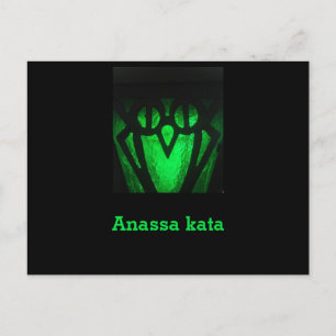 Bryn Mawr Owl Lantern Green briefkaart