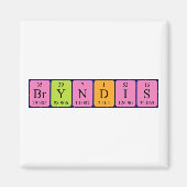 Bryndís periodieke lijstnaam magnet magneet (Voorkant)
