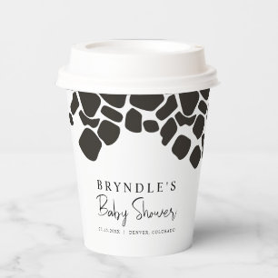 BRYNDLE Modern Koe Print Baby shower Papieren Bekers