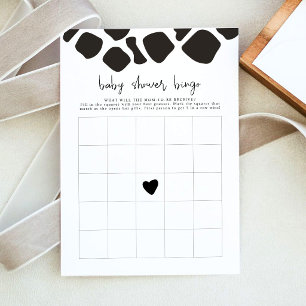 BRYNDLE Modern Koeienprint Baby Shower Bingo Spel Kaart