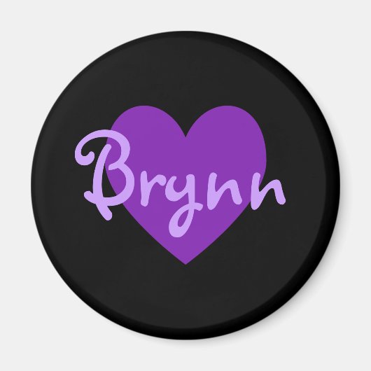 Brynn Paars Heart Design Magneet (Voorkant)