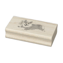Brynwood's Running Corgi Rubber Stamp