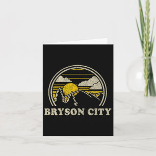 Bryson City North Carolina NC T Shirt Vintage Hiki Kaart