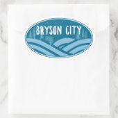 Bryson City North Carolina Ovale Sticker (Tas)