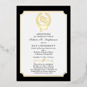 BS - Bachelor of Science Degree College Graduation Folie Uitnodiging (Voorkant)