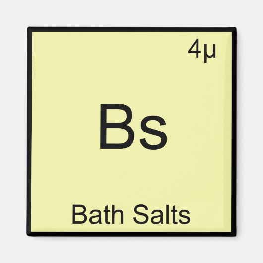 Bs - Bath Salts Funny Element Chemistry T-shirt Magneet (Voorkant)