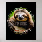 Bs Im Stoic Sloth Poster (Voorkant)