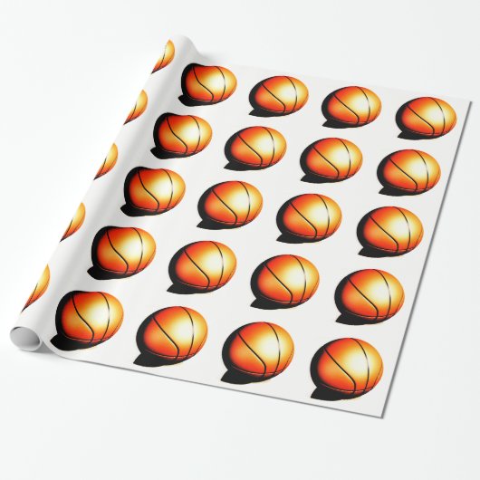 Bsketball Cadeaupapier (Uitgerold)