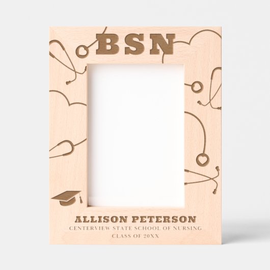 BSN-Afstuderen Gegraveerde Lijstjes (Voorkant)