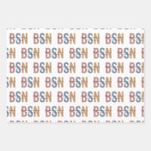 BSN Bachelor of Science in Nursing Afstuderen Inpakpapier Vel (Voorkant)