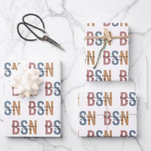 BSN Bachelor of Science in Nursing Afstuderen Inpakpapier Vel