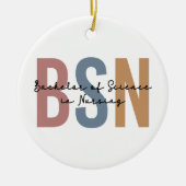 BSN Bachelor of Science in Nursing Afstuderen Keramisch Ornament (Voorkant)