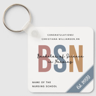 BSN Bachelor of Science in Nursing RN Afstuderen Sleutelhanger