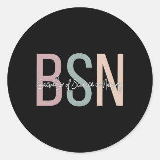 Bsn Boho bachelor van de wetenschap in de verpleeg Ronde Sticker