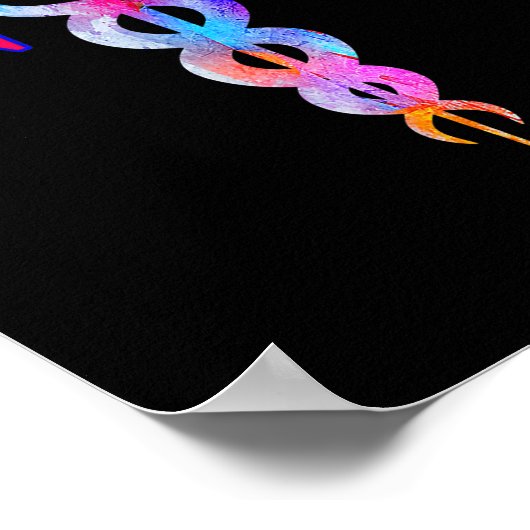 BSN Geregistreerd zuster RN Caduceus Nursing Emble Poster (Hoek)