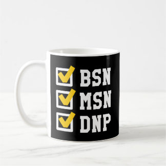 BSN MSN DNP Doctoraat Degree Checklist Afstuderen Koffiemok