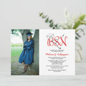 BSN Nurse foto afstuderen + feest Kaart (Staand voorkant)