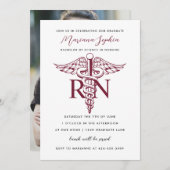 BSN RN Aankondiging Afstuderen Burgundy (Voorkant / Achterkant)