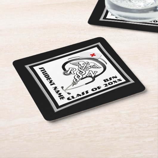 BSN - RN Afstuderen Afstuderen Kartonnen Onderzetters (Schuin)