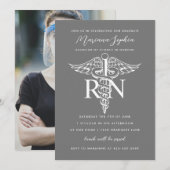 BSN RN Nurse Graduation Faire-part Couleur personn (Devant / Derrière)