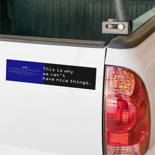 BSOD Bumper Sticker (Sur camion)